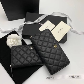 Chanel zip around wallet Grade vip Size 19cm  อปก. fullboxset