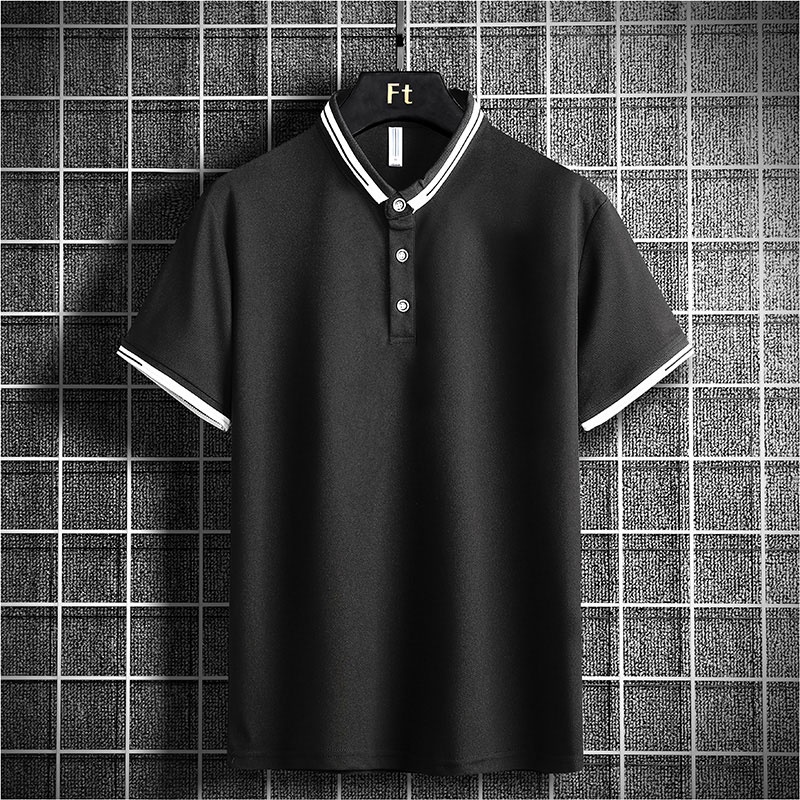 เสื้อโปโลลําลอง-คอปก-ทรงหลวม-สีพื้น-เข้ากับทุกการแต่งกาย-แฟชั่นฤดูร้อน-สําหรับผู้ชาย