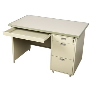 โต๊ะทำงาน โต๊ะทำงานเหล็ก LUCKY WORLD DX-40-3-MC 120 ซม. สีครีม เฟอร์นิเจอร์ห้องทำงาน เฟอร์นิเจอร์ ของแต่งบ้าน DESK STEEL