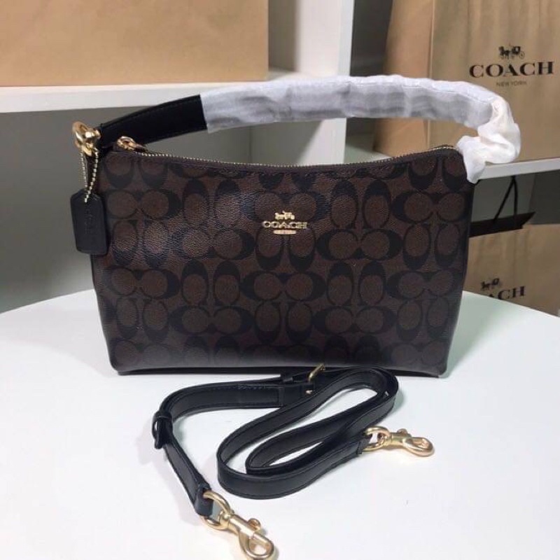 Coach LEWIS SHOULDER BAG IN SIGNATURE CANVAS Shopee Thailand