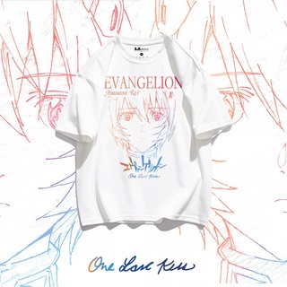 เสื้อยืดลำลอง❃EVA Neon Genesis Evangelion Final CD cover Ayanami Rei Asuka อะนิเมะเกมรอบเสื้อยืดผ้าฝ้ายแขนสั้นS to4XL