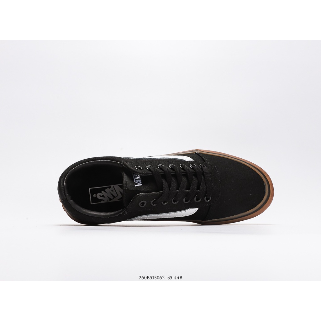 รองเท้าvans-old-skool-black-brown-จำนวนจำกัด-ผ้าใบแฟชั่นลำลองตรงปก100