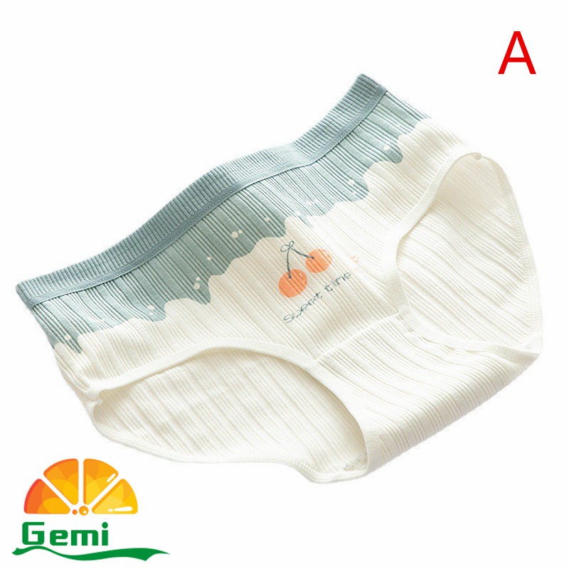 ภาพสินค้าGemi Gemi Gemi  g-009 กางเกงใน 4.4 ชุดชั้นในเนื้อนิ่ม. ผ้าคอตตอนแท้ ลายผลไม้เชอรี่ น่ารัก ใส่สบาย จากร้าน tian_tian89 บน Shopee ภาพที่ 4