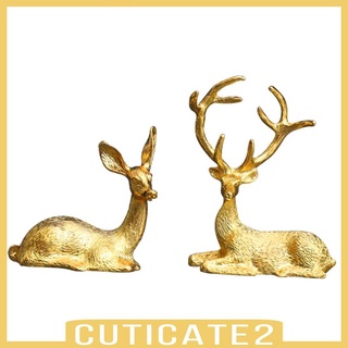 [Cuticate2] รูปปั้นกวาง 2 ชิ้น สําหรับตกแต่งบ้าน ห้องนั่งเล่น