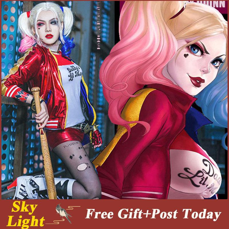 ภาพหน้าปกสินค้าชุดคอสเพลย์ Jaket Anime ฮาโลวีน Suicide Squad Harley Quinn kostum ซึ่งคุณอาจชอบราคาและรีวิวของสินค้านี้
