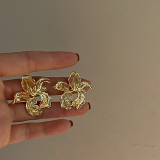 925 silver needle ethnic style design irregular flower earrings metal earrings temperament earrings for girls for women