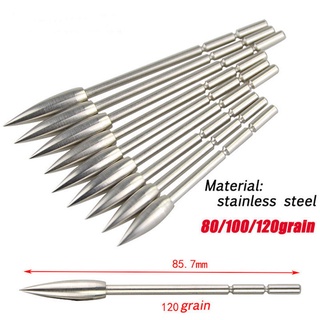 ภาพหน้าปกสินค้า24pcs ยิงธนู 80/100/120grain Arrowhead Target Point Tips Broadhead Fit 3.2mm Arrow Shaft สำหรับล่าสัตว์อุปกรณ์เสริม ซึ่งคุณอาจชอบราคาและรีวิวของสินค้านี้