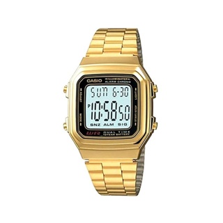 นาฬิกาข้อมือผู้ชาย ระบบ Digital(ประกันcmg)- Gold/Black