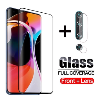 2 in 1 Tempered Glass On For Xiaomi Mi Note 10 Lite Camera Lens glass Xiaomi note 10 pro Protective Glass