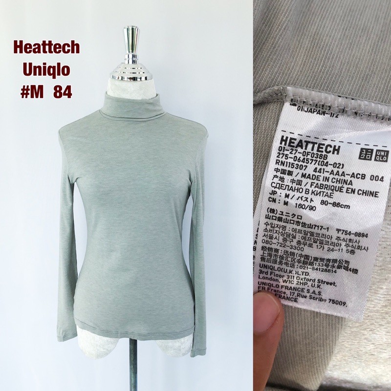 เสื้อคอเต่า-heattech-uniqlo-m-เสื้อคอเต่าฮีทเทคสีเทา