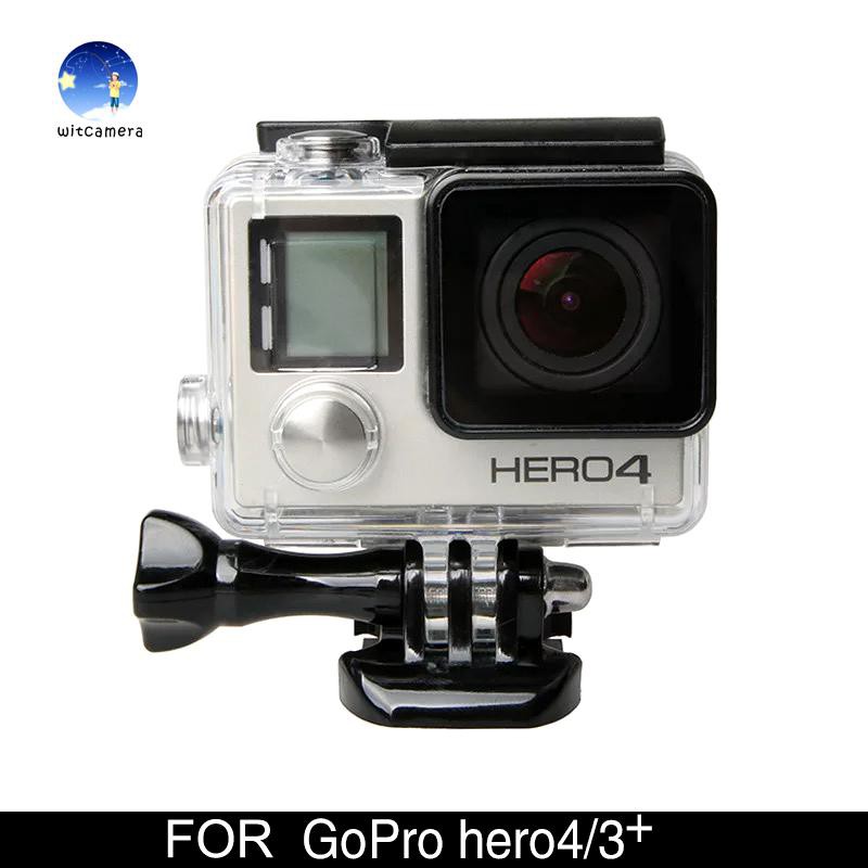 ภาพสินค้า45m Underwater Housing Case Waterproof Protective Cover for GoPro Hero 4/3+ เคสกันน้ำGoPro Hero 4 จากร้าน witcamera1688 บน Shopee ภาพที่ 1