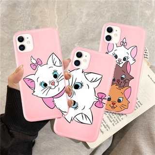 Cute Marry Cat Pink Case iPhone 13 13Pro 13Promax 12 12Pro 12Promax SE 2020 6 6S 7 8 Plus X XS Max XR 11 11pro 11promax Animal Soft Phone Cover