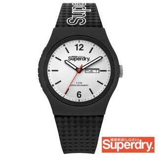 Superdry SYG179WB นาฬิกาสำหรับผู้ชายและผู้หญิง สายซิลลิโคน ของแท้ ประกันศูนย์ 2 ปี