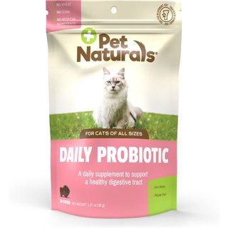 สินค้า *พร้อมส่ง New Package แก้ท้องเสีย ถ่ายเหลว สำหรับแมว Pet Naturals Daily Probiotic Cat Chews, 1.27-oz bag, 30 count