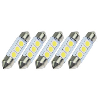 5 ชิ้น 36 มม. 3SMD 5050 ไฟ LED 12V LED สีขาวบริสุทธิ์ภายในอาคารแสงโดมภายในอาคาร