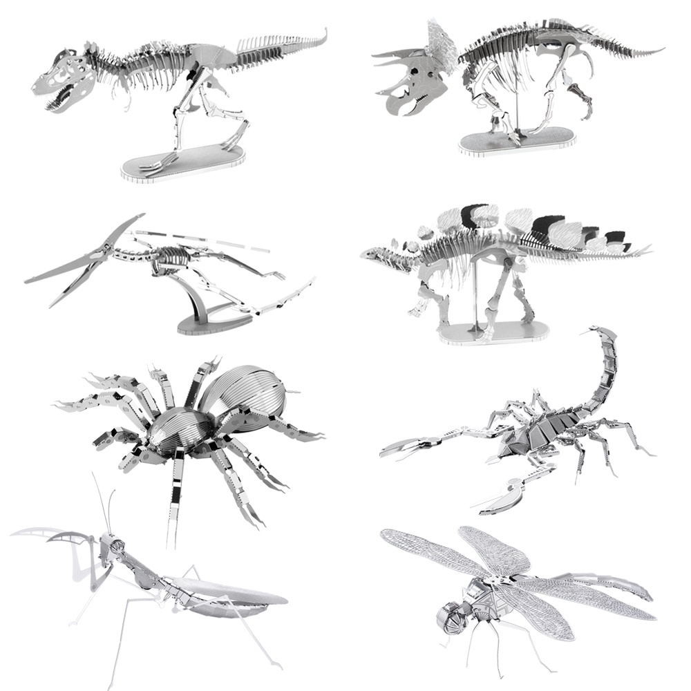 3d-metal-model-kit-โมเดล3d-metal-dinosaurs-3d-metal-fly-ไดโนเสาร์และแมลง