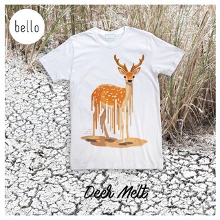 เสื้อยืดคอกลม ลาย deer melt