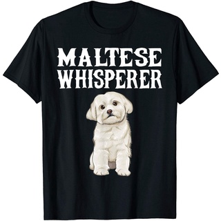 [S-5XL] Gildan เสื้อยืด พิมพ์ลายสุนัขตลก Maltese Wisperer ของขวัญวันเกิด สําหรับผู้ชาย