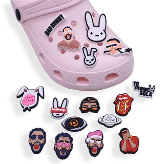 Crocs Jibbitz Pins เข็มกลัด ลายการ์ตูนกระต่าย สําหรับตกแต่งรองเท้า DIY