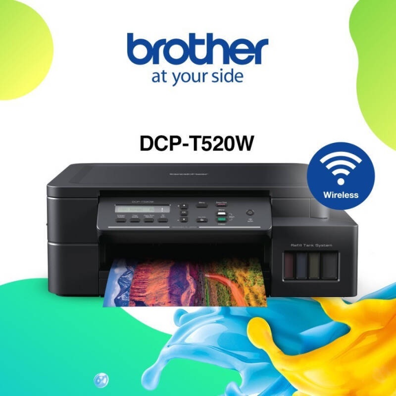 printer-multifunction-inkjet-tank-brother-dcp-t520w-หมึกแท้-1-ชุด-with-lcd-monitor-and-wi-fi-print