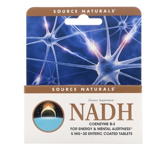 NADH Nicotinamide 5000mg ต้านอัลไซเมอร์ ชะลอความแก่ 30 เม็ด หรือ 60 capsules