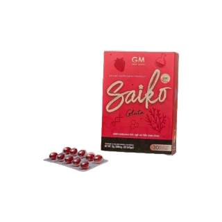 SAIKO GLUTA ไซโกะกลูต้า กลูต้าไซโกโนะ บรรจุ 30 ซอฟเจล (กรีดรหัส)