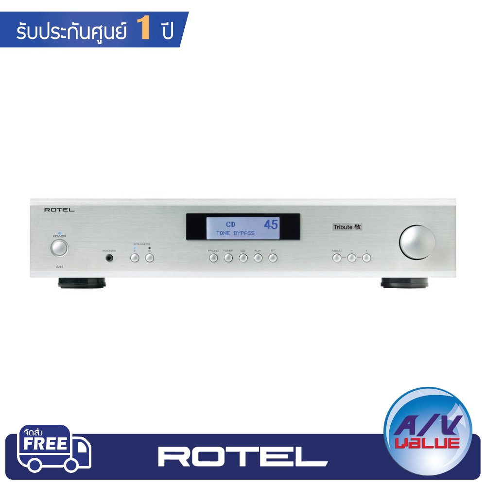 rotel-a11-tribute-stereo-integrated-amplifier-silver