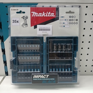 {ผ่อน0%3เดือน X 346.66บาท}Makita ชุดดอกไขควง 35 PCS+BOX BLACK E-06638