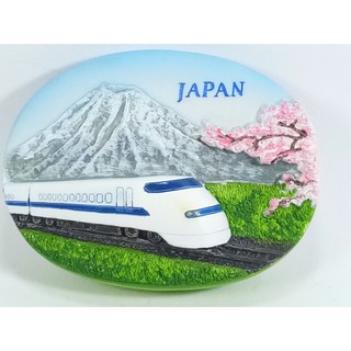 แม่เหล็กติดตู้เย็นนานาชาติสามมิติ รูปภูเขาฟุจิ รถไฟชินคันเซ็น 3D fridge magnet Mount Fuji Shinkansen Japan