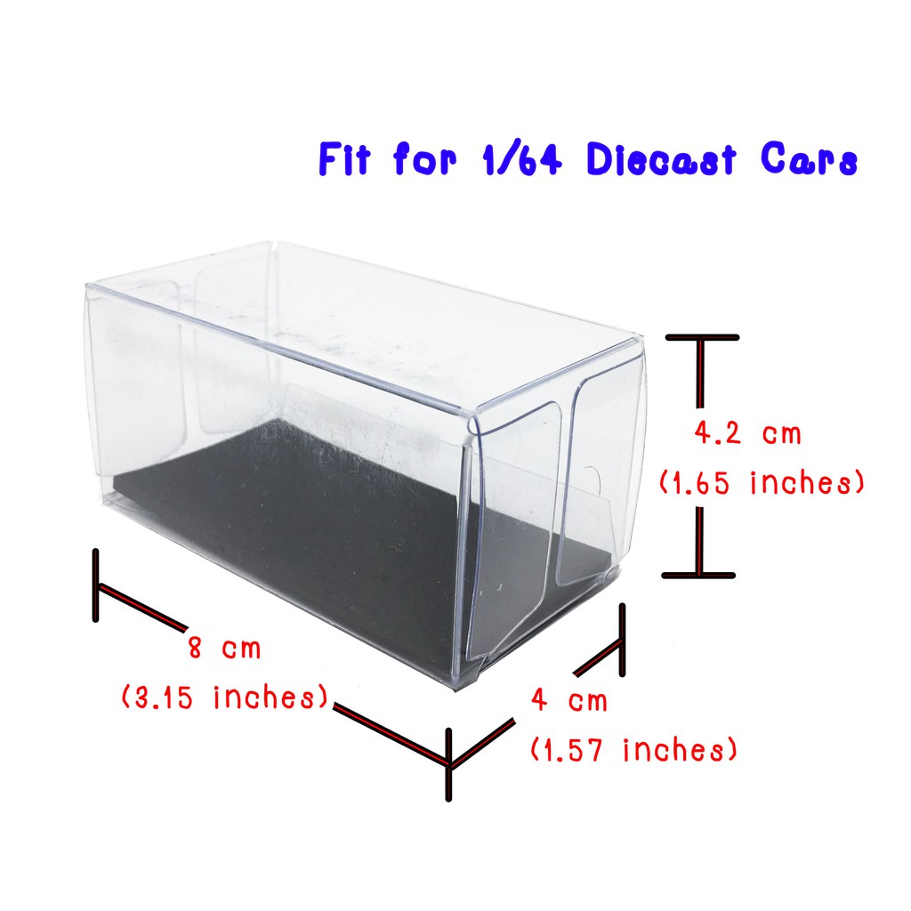 ภาพหน้าปกสินค้ากล่องใส่โมเดลรถ สำหรับโมเดลรถเหล็ก 1/64 (รถ 7-8 cm) กล่องขนาด 8 x 4 x 4 cm กล่องพลาสติกพับ พร้อมฐานโฟมรองรถ จากร้าน namzfonza บน Shopee