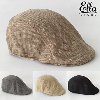 Ellastore123 หมวกแก๊ป สไตล์อังกฤษ ตะวันตก สําหรับผู้ชาย