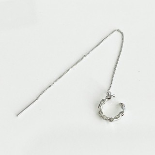 Silver Twist Rope x chain(C32)(สีเงิน/ชิ้น)