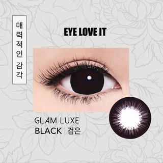 EYELOVEIT GLAM LUXE BLACK เลนส์สีดำ รายเดือน ( ซื้อ EYELOVEIT ครบ 3 กล่อง แถมตลับคอนแทคเลนส์ )