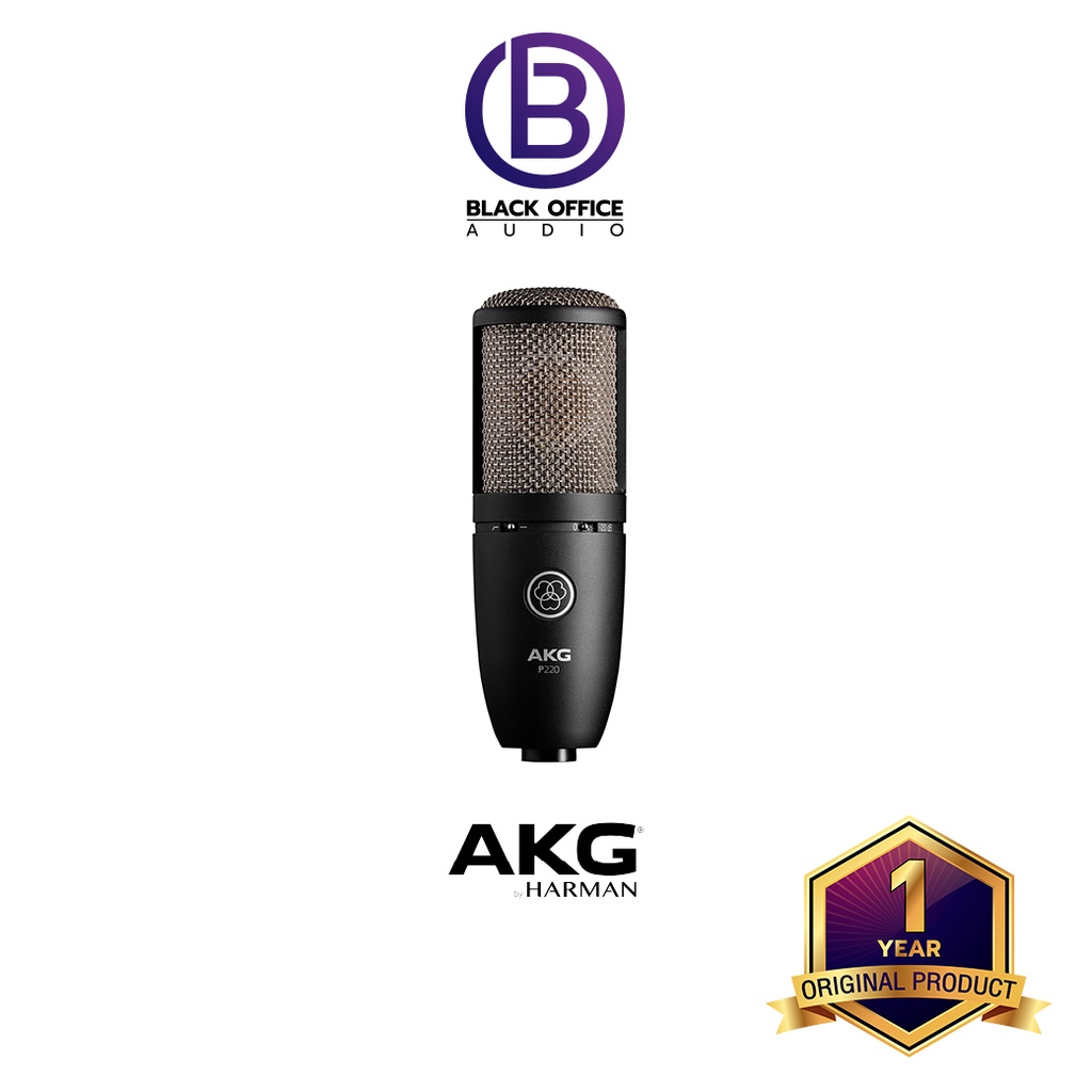 akg-p220-ไมค์คอนเดนเซอร์-ไมค์อัดเสียง-บันทึกเสียง-โฮมสตูดิโอ-condenser-microphone-blackofficeaudio