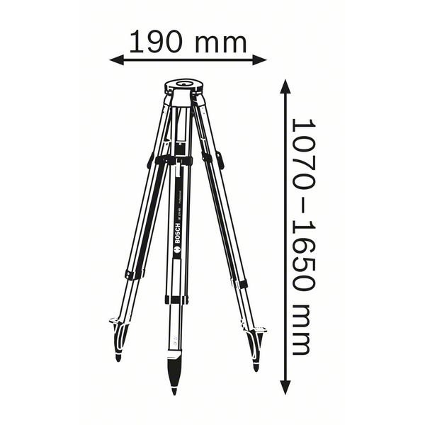 bosch-ขาตั้งกล้องเครื่องวัดระดับเลเซอร์-1-7เมตร-เกลียว-5-8-รุ่น-bt170-ใช้กับ-grl150hv-grl300hv-0601091300