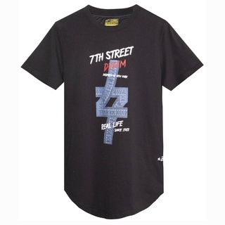 7th Street เสื้อยืดทรงยาว แนวสตรีท รุ่น LSABJ002