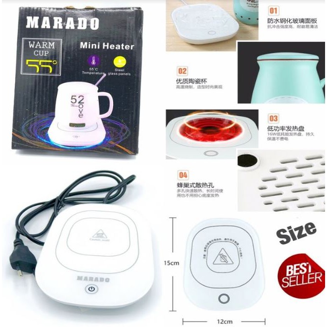 marado-mini-heater-เครื่องอุ่นแก้วกาแฟไฟฟ้า