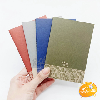 สมุดโน้ตเย็บด้าย Pure ขนาด 9.25x13.5cm หนา 75 แกรม 30 แผ่น **คละสี**