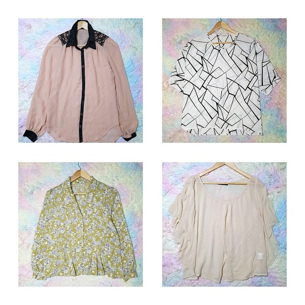 เสื้อวินเทจ (VT-003) ลายดอกแขนสั้น ยาว มือสอง | Shopee Thailand