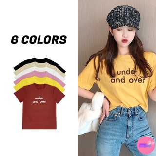 🚩Sale80%🚩เสื้อยืดคอกลมแขนสั้น 6 สี สกรีนลาย under and over