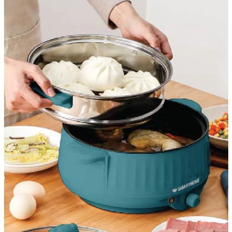 SMARTHOME กระทะไฟฟ้าพร้อมซึ้งนึ่ง