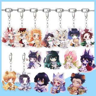 ภาพขนาดย่อของภาพหน้าปกสินค้าCute Demon Slayer Kimetsu No Yaiba Acrylic Keychain พวงกุญ Tanjiro Nezuko Anime Acrylic Double Keychain จากร้าน pipihua005.th บน Shopee