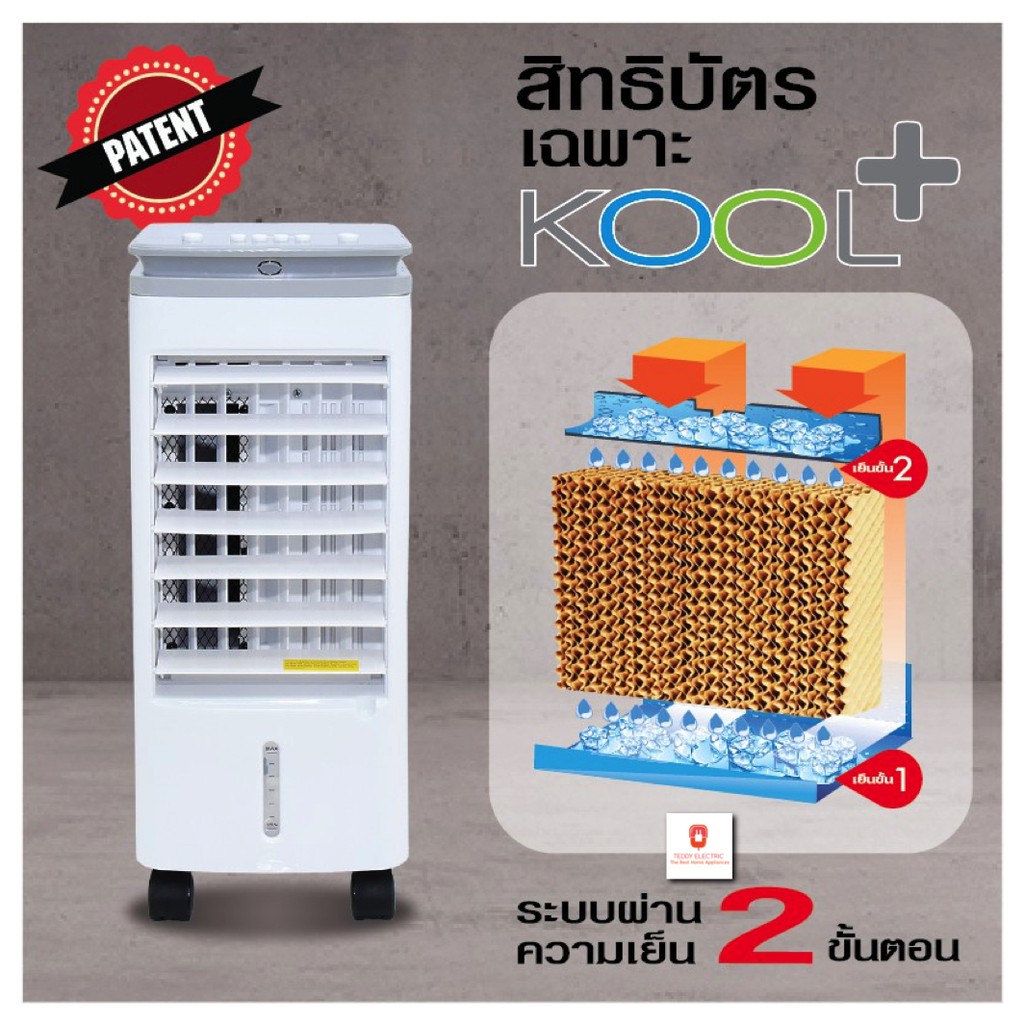 KOOL+ พัดลมไอเย็น 4.5L รุ่น AV-514 | พัดลมไอเย็นขนาดเล็ก ประหยัดไฟ 60W ...