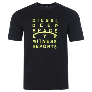 [S-5XL] เสื้อยืด ลายโลโก้ Diesel T-Just J5 สีดํา