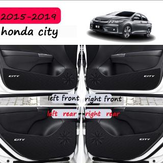 honda city 2015-2020 สติ๊กเกอร์คาร์บอนป้องกันรอยขีดข่วนประตู (4 ชิ้น)