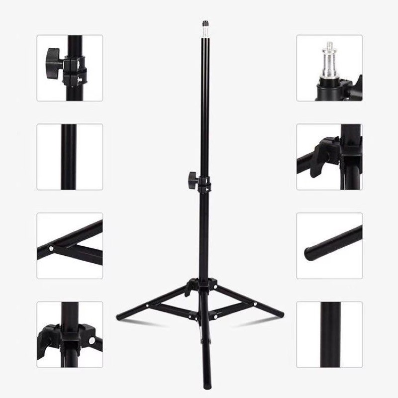 ภาพสินค้าขาตั้ง ขาตั้งไฟ ขาตั้งกล้อง ขาตั้งไฟไลฟ์สด ขาตั้งอุปกรณ์เสริม เบา ทนทาน ปรับความสูงได้ถึง 2.1 เมตร ขาตั้งปรับสูงต่ำได้ จากร้าน 199065ok บน Shopee ภาพที่ 3