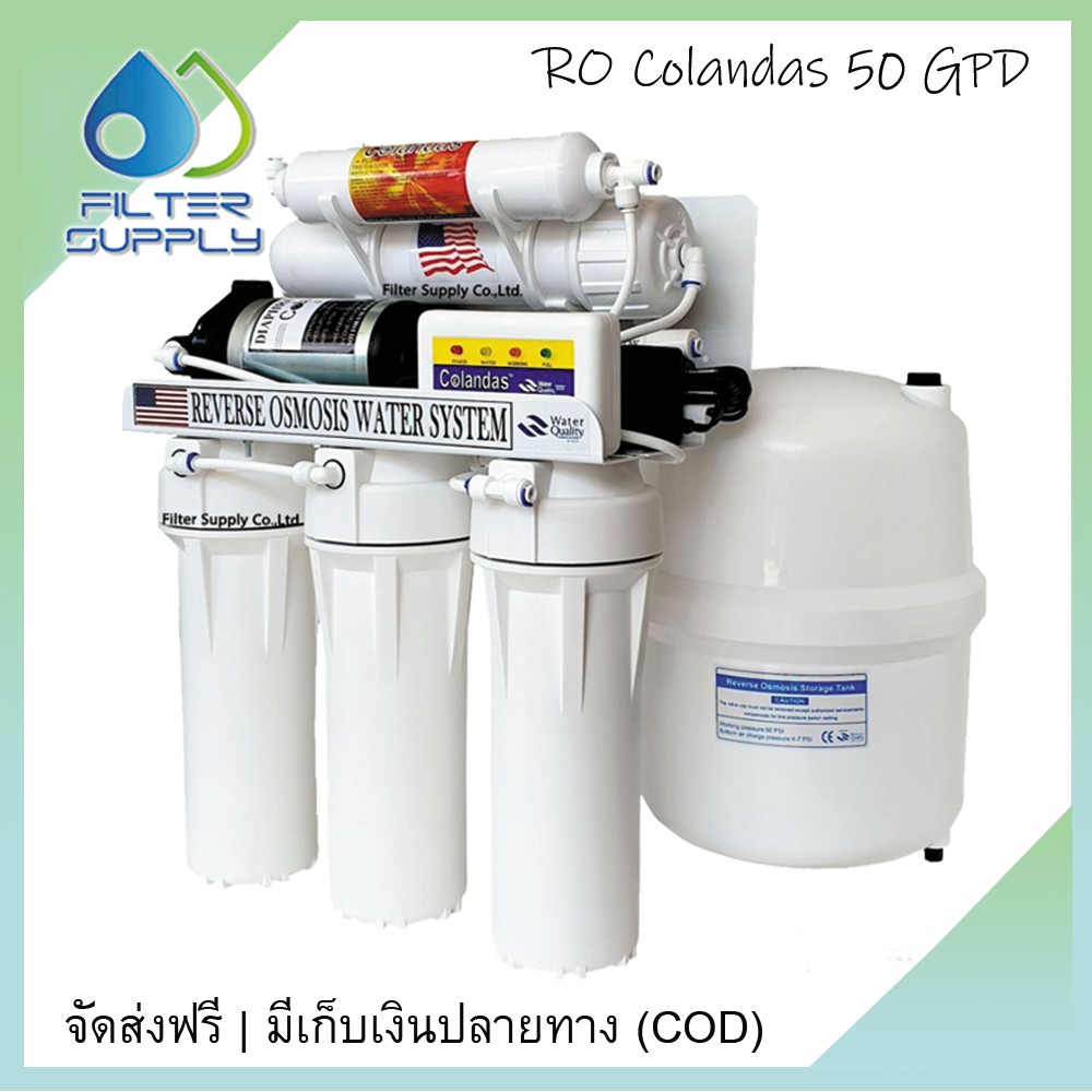 เครื่องกรองน้ำอาร์โอ-ro-colandas-reverse-osmosis-ขนาด-50-gpd-รุ่นยอดนิยม