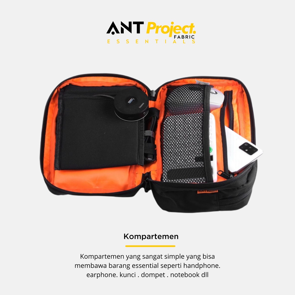 ANT Project Mens Waterproof Tech Pouch Doppkit Premium Black Clutch ...