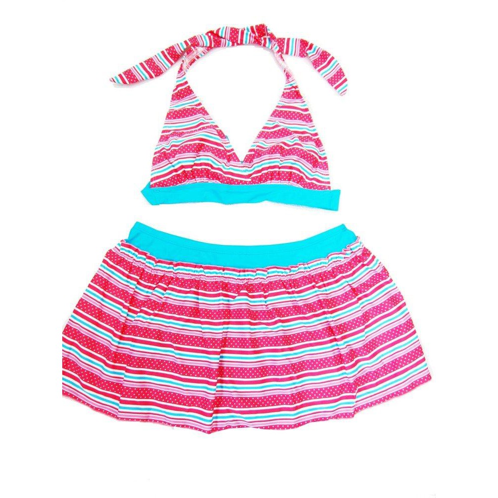 easy-swim-ชุดว่ายน้ำ-two-piece-สีแดง-ฟ้า