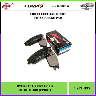 ผ้าเบรกหน้า สําหรับ Hyundai Accent LC 1.5 1999-2005 Frixa (FPH01)